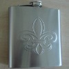 embossed hip flask