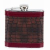 Skin-wrapped hip flask