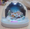 plastic snow globe, plastic snowball