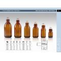 Amber glass bottle for syrup DIN PP 28MM