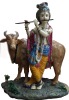 resin india idol, Lord Krishna god statue, religious craft statue