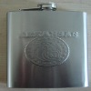 embossed hip flask