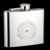 Lasered hip flask