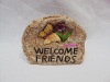 polyresin welcome sign, resin garden ornament