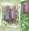 Simple flower bridesmaid dresses WD398