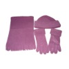 Scarf hat glove set