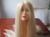 100% human hair lace wig   silk straight