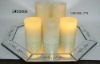 LED candle with mirror plate