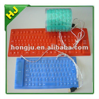 Flexible 85keys or 109keys USB silicone keyboard