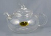 Heat resistant glass teapot