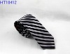 Silk Stripe Woven Skinny Neck Tie