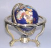 Gemstone globe table stand