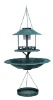 hanging bird bath with solar light