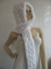 Rabbit fur hat scarf