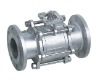 3pc Flanged ball valve with ISO5211 high Mounting pad