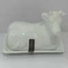 Porcelain Cow-Shape Covered Butter Dish