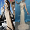 2012 New Style Jewelry Beaded Scoop Neckline Sexy Backless Evening Dresses With Beads And Sequins