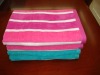 stripe velour beach towel