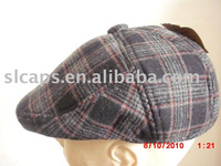 fashion winter wool peaked cap