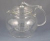 Heat resistant glass teapot