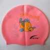 RH children cartoon silicone swimming cap/silicone swim cap/swim cap/swimming cap