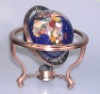 Gemstone globe table stand