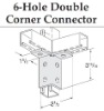 6-Hole Double Corner Connector (Channel Connector Strut Products & Accessories)