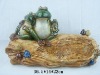 Clay garden decor frog