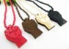 Fist wooden necklace