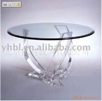 crystal glass dining table