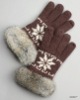 Lambswool Snowflake Winter Gloves