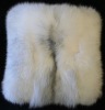 Blue Fox Fur Pillow