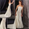 Strapless Satin  Wedding Dress  ZJ129