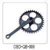 Steel salable chainwheel and crank