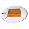 Round Porcelain Tray with bamboo chopping board