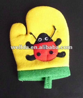 Baby terry cloth bath gloves