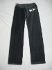 Ladies' velvet pant with drawing string on waist band