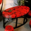 Q143-80Handmade Oval Antique Coffee Table Set