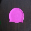 Simple color printing silicone swimming cap