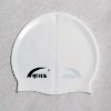 Simple color printing silicone swimming cap