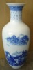 Blue and white ceramic vase