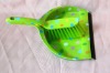 plastic dustpan with brush