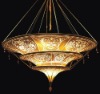 Helix Pattern Fabric Pendant Lamp