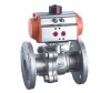 Pneumatic Flanged ball valve with ISO5211 mounting pad