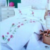 fly-em077 cotton embroidery  bedding set/blanket bedding set/embroidery duvet bedding set/ embroidery comforter set