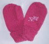 G-036 children's knitted fashion glove/mitten, jacquard, arm warmer