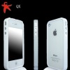 White TPU Phone Bumper Cover for iphone 4S