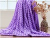 solid rose fleece blanket