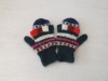 lady fashion knitted/crochet gloves