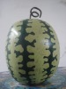 12" Antiques Lovely China Cloisonne Enamel Green Watermelon craft   20C